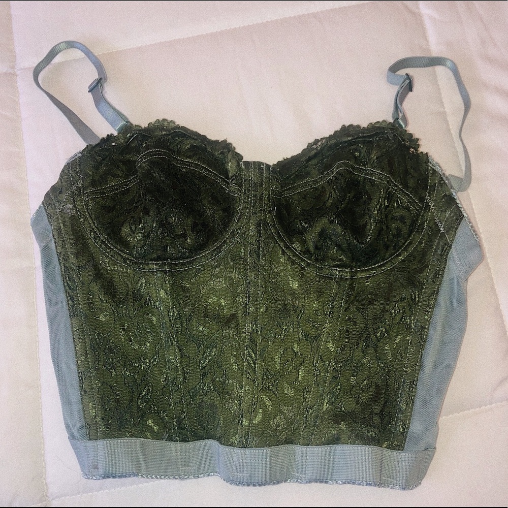 Trendy Green Corset Top💚